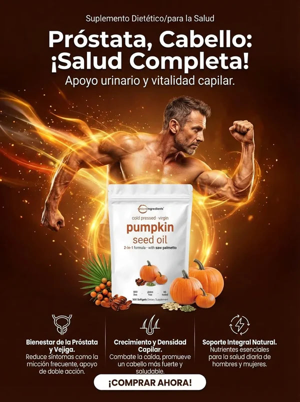 Cápsulas de aceite de semilla de calabaza alivia la próstata